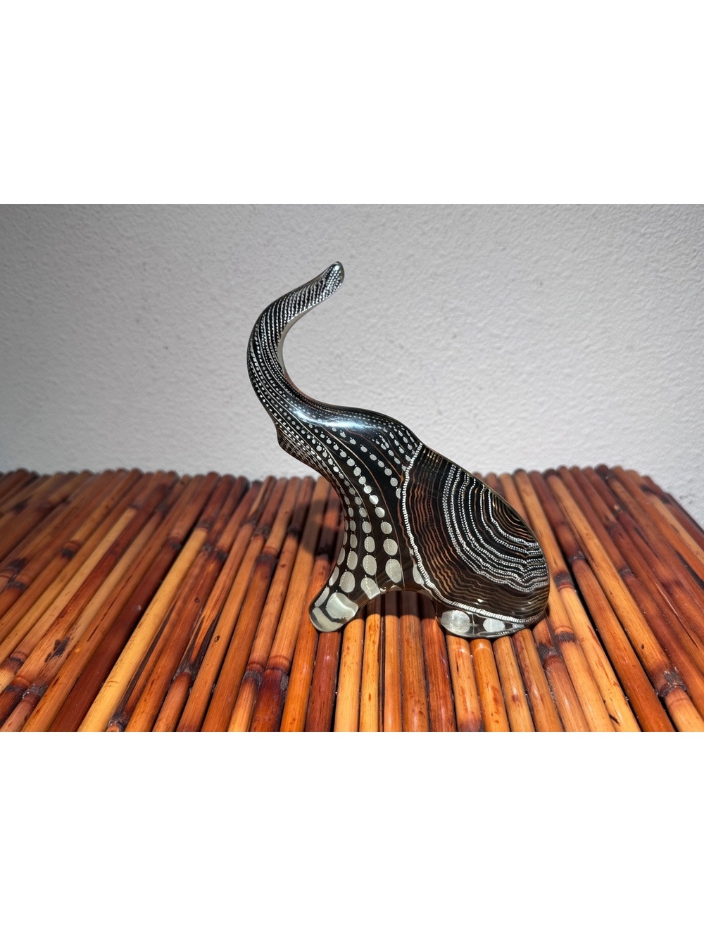 Abraham Palatnik Signed “Pal” Acrylic Elephant Sculpture Made in Brazil Vintage